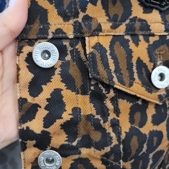 Miu Miu Denim Jacket Leopard print - Picture 6 of 11